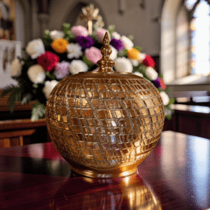 Puodžiaus rankų darbo keraminė urna pelenams – unikalus, kruopščiai sukurtas memorialinis indas, skirtas saugoti artimojo atminimą. Urna lipdyta rankomis iš natūralaus molio, todėl kiekvienas jos paviršius pasižymi subtilia tekstūra ir autentišku charakteriu. Keramikos gaminiai dažnai vertinami dėl savo ilgaamžiškumo, natūralumo ir estetinės vertės, o rankų darbas suteikia kiekvienam kūriniui išskirtinumo ir emocinės prasmės . Urna yra harmoningų formų, minimalistinio arba organiško dizaino, įkvėpto gamtos ir ramybės pojūčio. Jos paviršius gali būti dengtas švelnia glazūra arba paliktas natūralus, išryškinant molio spalvą ir faktūrą. Spalvinė gama dažniausiai susideda iš žemės tonų – smėlio, rusvos, pilkos ar baltos – kurie simbolizuoja natūralų gyvenimo ciklą ir susiliejimą su gamta. Šis rankų darbo kūrinys pasižymi ne tik estetine, bet ir simboline verte. Kiekviena detalė – nuo formos iki paviršiaus apdirbimo – atspindi meistro dėmesį ir pagarbą gyvenimo bei atminimo temai. Urna skirta laikyti kremuotus pelenus saugiai ir oriai, dažniausiai su sandariu dangteliu ar uždarymo mechanizmu, kuris užtikrina patikimą uždarymą. Dėl rankų darbo proceso kiekviena urna yra vienetinė – gali šiek tiek skirtis spalva, forma ar tekstūra, todėl tampa ne tik funkciniu objektu, bet ir meno kūriniu. Tokia urna puikiai tinka tiems, kurie vertina natūralumą, individualumą ir prasmingą dizainą. Puodžiaus rankų darbo keraminė urna pelenams – tai jautrus ir estetiškas pasirinkimas, skirtas išsaugoti brangius prisiminimus, pagerbti išėjusįjį ir sukurti ramybės kupiną atminimo simbolį namuose ar kitoje pasirinktoje vietoje.